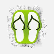 Drawing business formulas slippers N12