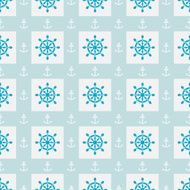 Seamless sea pattern with anchors hand wheels N4