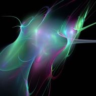 Digital Fractal on Black N2089