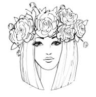 Beautiful women with flowers N2