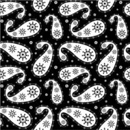 Black &amp; White Seamless Paisley Pattern