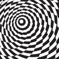 Abstract background is an optical illusion black and white zigza