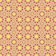 Seamless yellow flower pattern N2