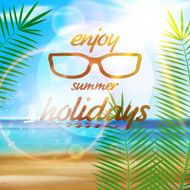 Seaside view poster with Sun glasses N7