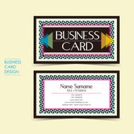 strong contrast vector business card set N2