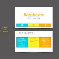 simple vector business card set template