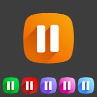 Flat icon pause