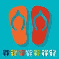 Flat design slippers N17