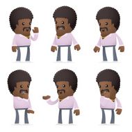 set of disco man character in different poses N23