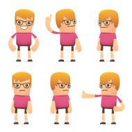 set of dude character in different poses N21
