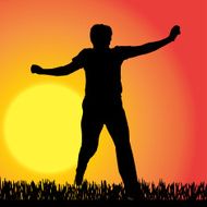 Vector silhouette of a woman N729