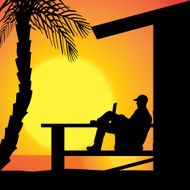 vector silhouette man N2