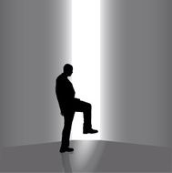 Vector silhouettes of businessman N13
