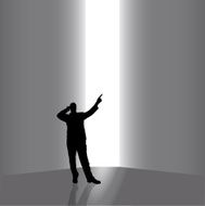 Vector silhouettes of businessman N15