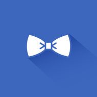 Flat long shadow bow tie icon
