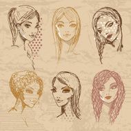 Beauty faces sketch N2