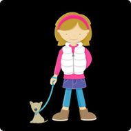 teen girl with little dog N2