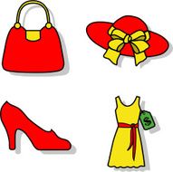 dress shopping icons