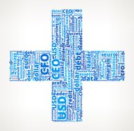 Plus Sign on Business and Finance Word Cloud N2
