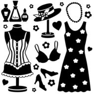 Women&#039;s clothing design elements
