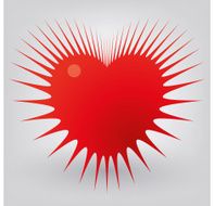Valentines heart Spike Love symbol vector
