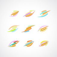 abstract color wave stripe pattern for design