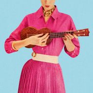 Woman Playing Ukulele