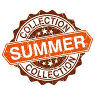 Summer collection grungy stamp isolated on white background