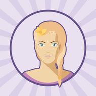 Single vector woman avatar N5