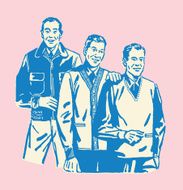 Three Men Modeling Clothes