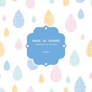 Abstract textile colorful rain drops frame seamless pattern background