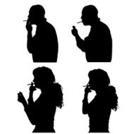 Vector Silhouette Of People N263