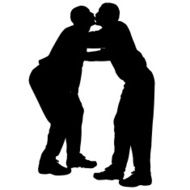Vector silhouettes of gay N14