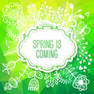 Spring card with Flower