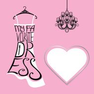 Typography Dress Design Silhouette of woman dress from words N2