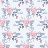 Background with beautiful roses Seamless pattern 62 in vector