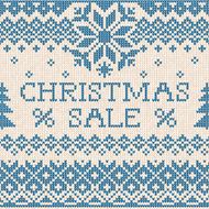 Christmas sale Scandinavian or russian style knitted embroidery