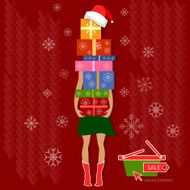 Christmas shopping christmas sale gifts holidays concept