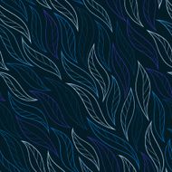 leaves on a blue background vector seamless abstract hand-drawn N3