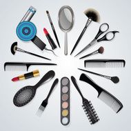 Hair stylist and makeup tools