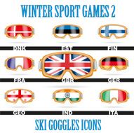 Ski goggles icons N4