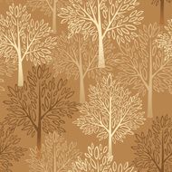 Fall season background Autumn tree seamless pattern Vector illustration N7
