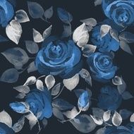Background with beautiful roses Seamless pattern hand-drawn flowers 10