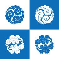 Circular cloud patterns China style