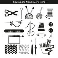 Sewing and needlework icons N3