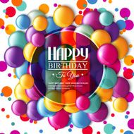 Birthday card with color candy and text N3