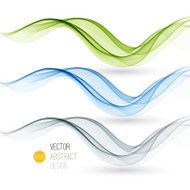 Set of abstract waves Vector illustration N5