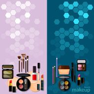 Makeup fashion concep professional make-up banners