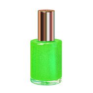 Nail polish with silver cap on a white background Vector N5