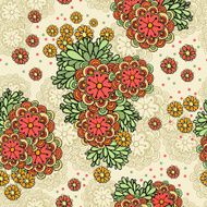 Vector seamless illustration with flowers N3